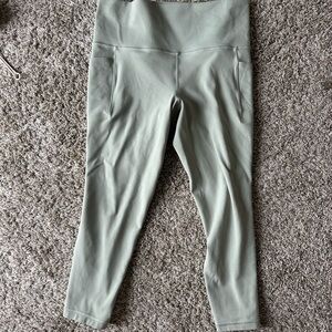 Athleta High-Waist Sage Green Active Leggings. Medium Petite
